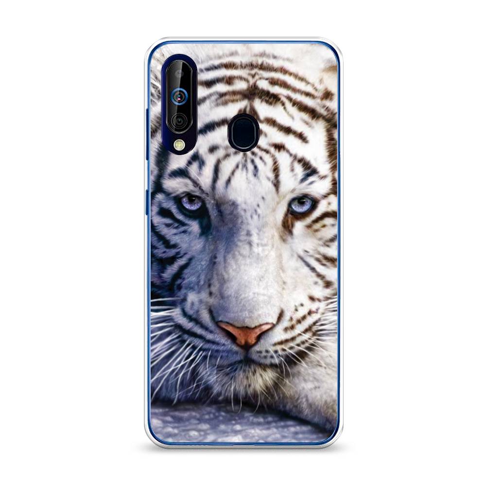 

Чехол на Samsung Galaxy A60 "Бенгальский тигр", Коричневый;белый, 28250-1