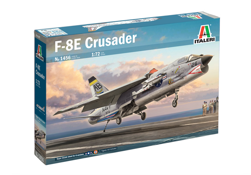 фото Сборная модель italeri 1/72 самолёт f-8e crusader 1456