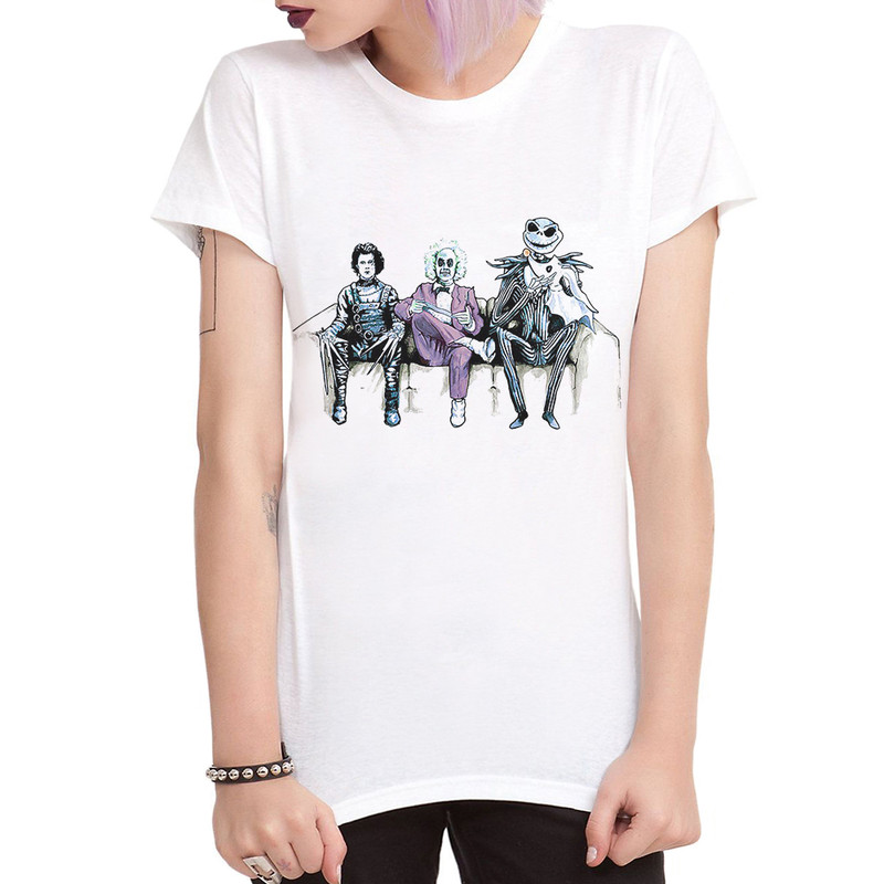 

Футболка женская Dream Shirts Фильмы Тима Бертона белая 2XL, Белый, Фильмы Тима Бертона