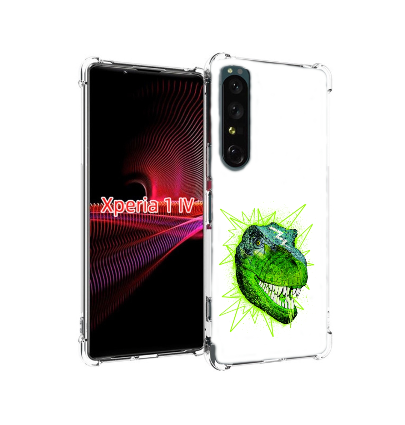 

Чехол задняя-панель-накладка-бампер MyPads зеленый динозавр для Sony Xperia 1 IV против..., Прозрачный, Tocco