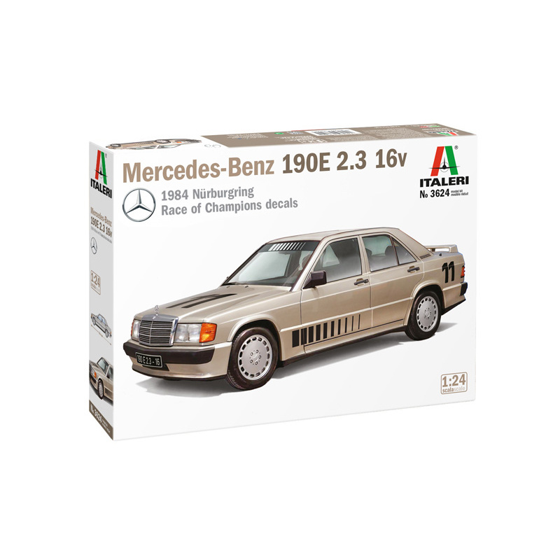 фото Сборная модель italeri 1/24 автомобиль mercedes-benz 190e 2.3 16v 3624