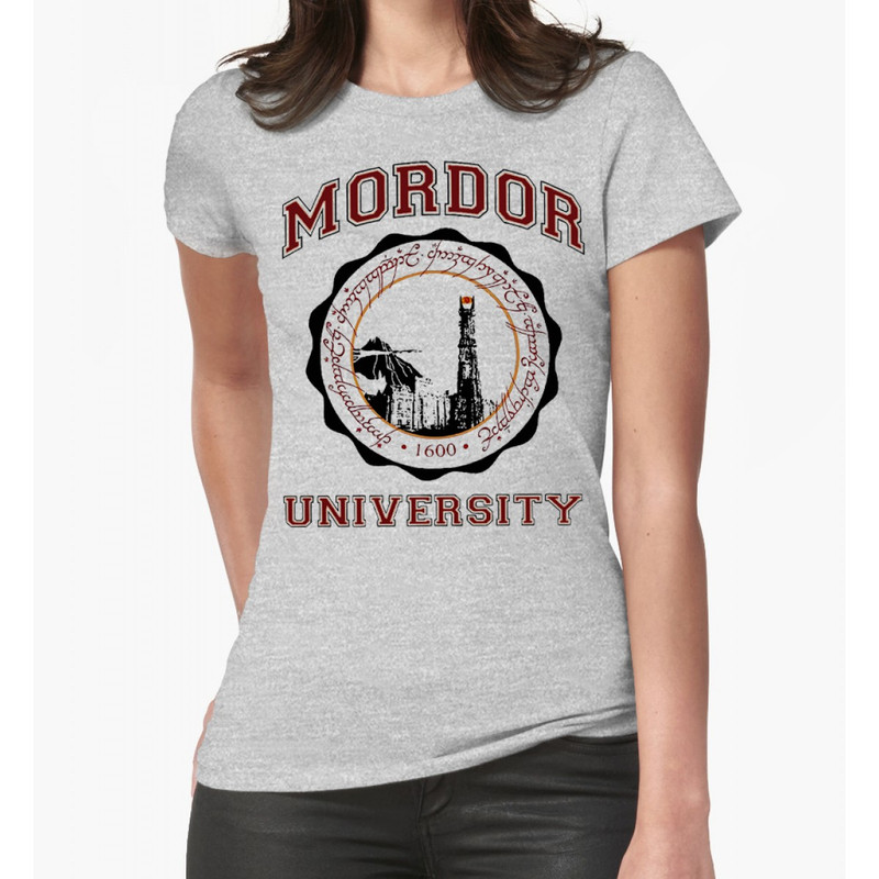 фото Футболка женская dream shirts университет мордора серая xs
