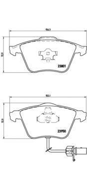 

Тормозные колодки brembo передние с датчиком для Audi A6 Allroad 2004- P85097