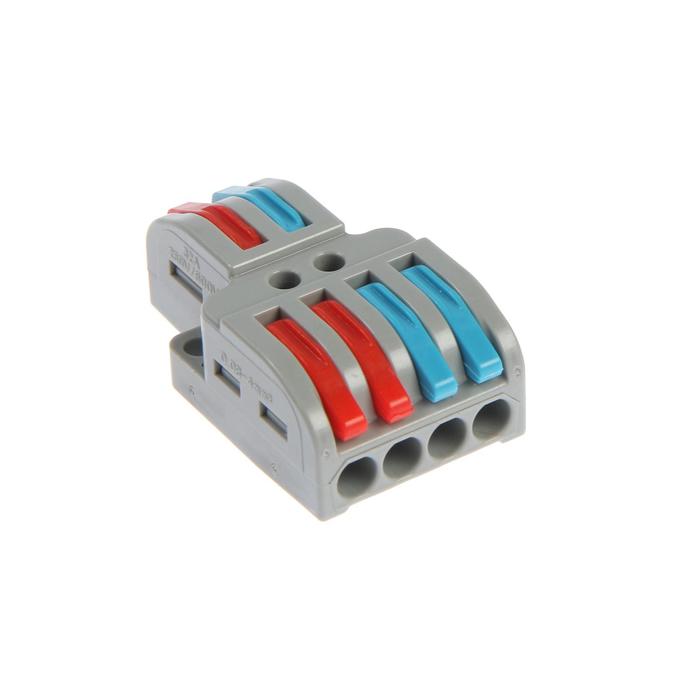 

Клемма электрическая проходная Luazon Lighting, 32А, 0,08-4 мм2, фаза/ноль, 2 ввод 4 вывод