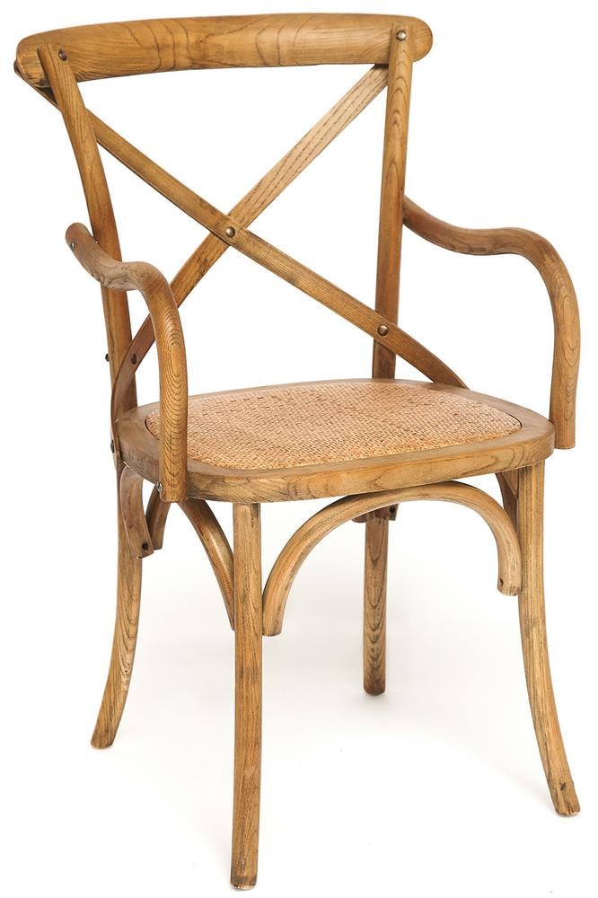 

Стул с подлокотниками TetChair CROSS (mod.CB2008) дерево береза, 91х55х52см, Груша (№3)