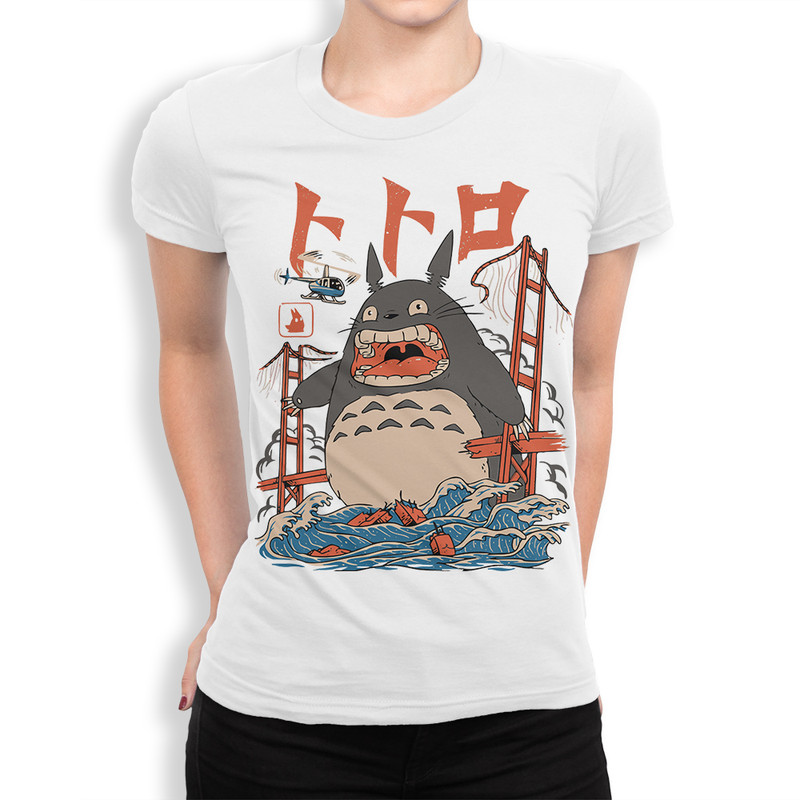 

Футболка женская Dream Shirts Тоторо Атакует белая L, Белый, Тоторо Атакует