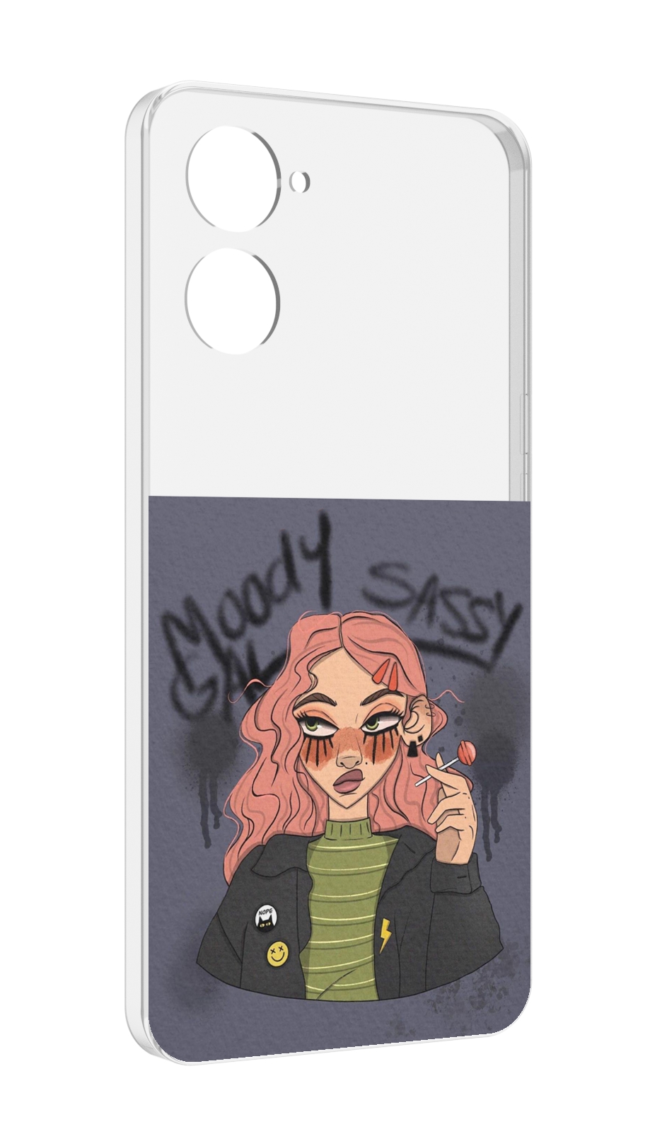 

Чехол MyPads дерзкое-настроение женский для Realme 10S противоударный, Tocco