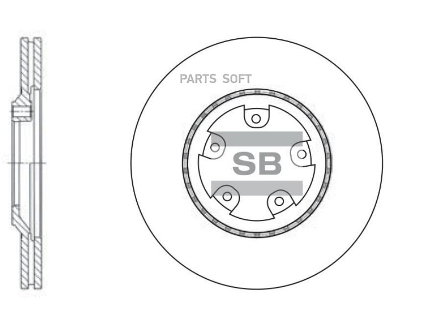 

Тормозной диск Sangsin brake комплект 1 шт. SD1034