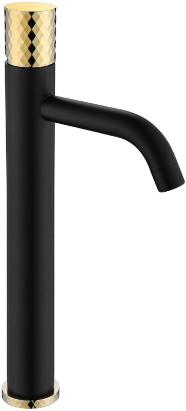 

Смеситель для раковины Boheme Stick 122-BG black diamond gold