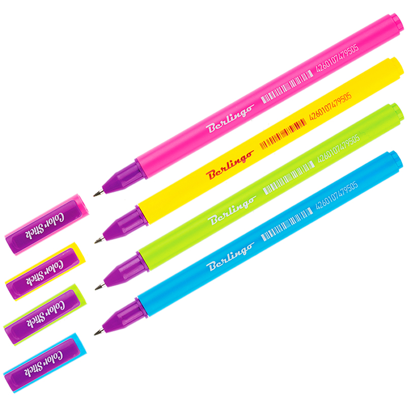 

Ручка гелевая Berlingo Color Stick, черная, 0,5 мм, 1 шт.