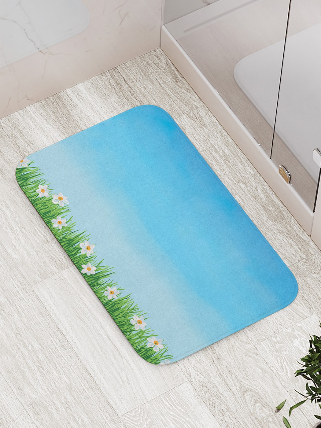 

Коврик противоскользящий для ванной, сауны, бассейна, 77х52 см bath_77277 JoyArty
