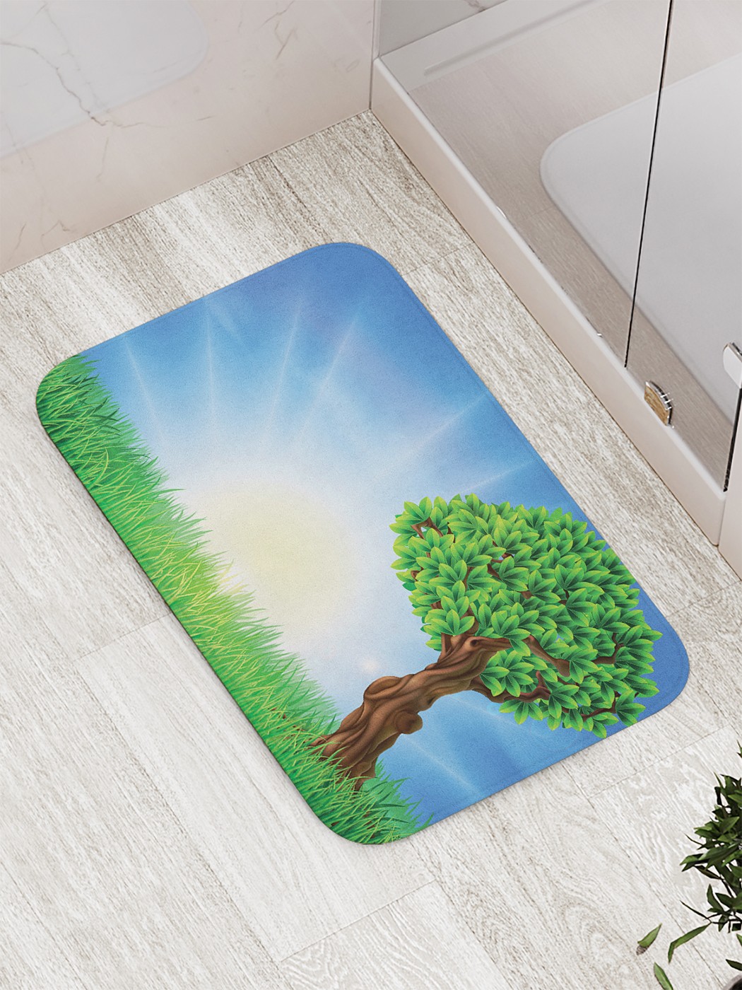 

Коврик противоскользящий для ванной, сауны, бассейна, 77х52 см bath_77273 JoyArty