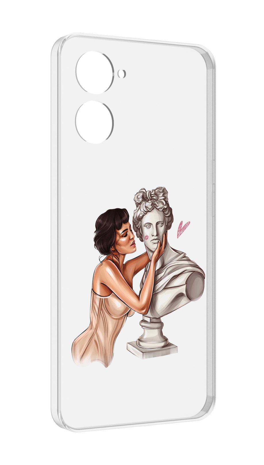 

Чехол MyPads девушка-со-статуей женский для Realme 10S противоударный, Tocco