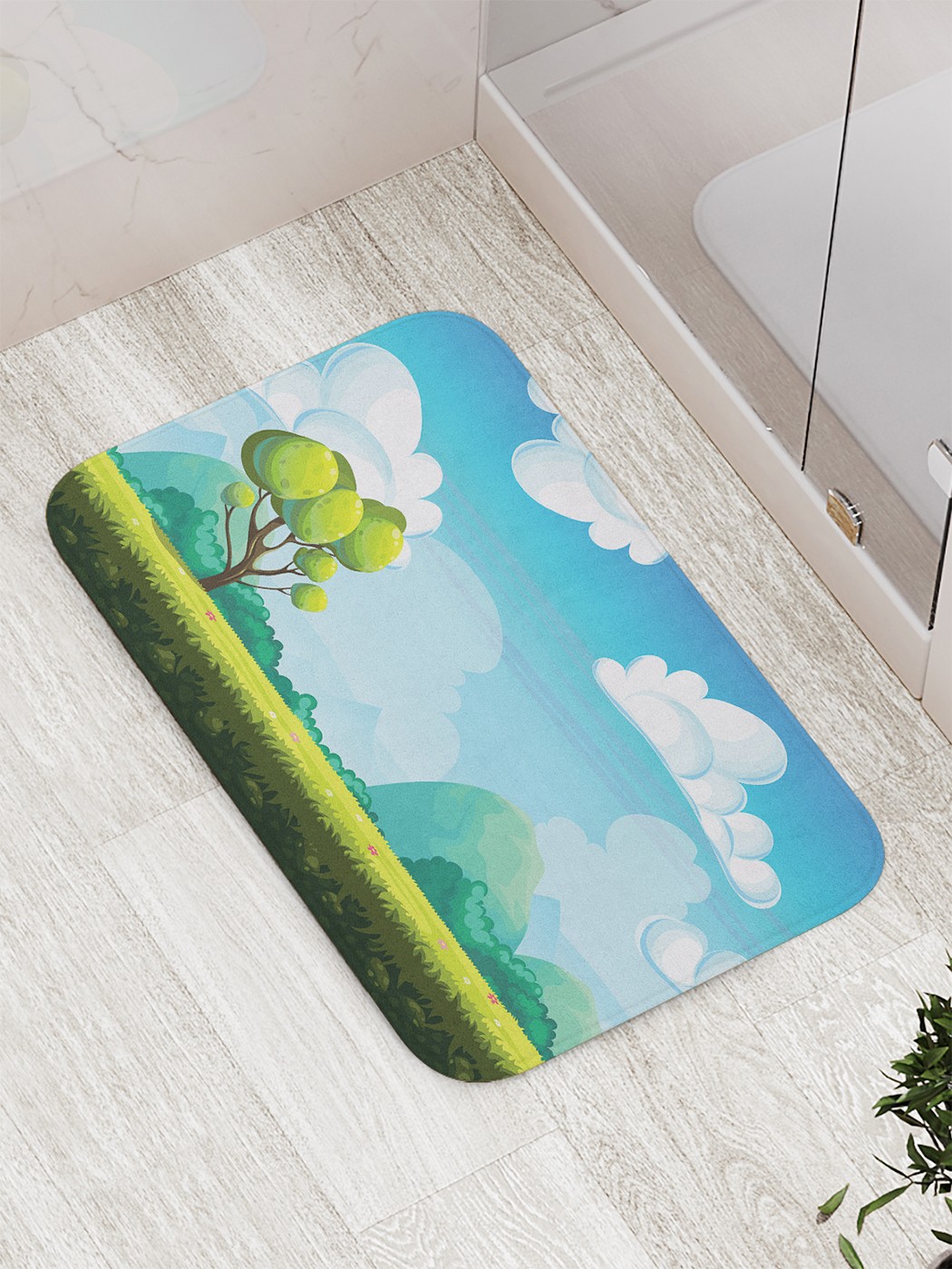 

Коврик противоскользящий для ванной, сауны, бассейна, 77х52 см bath_77269 JoyArty
