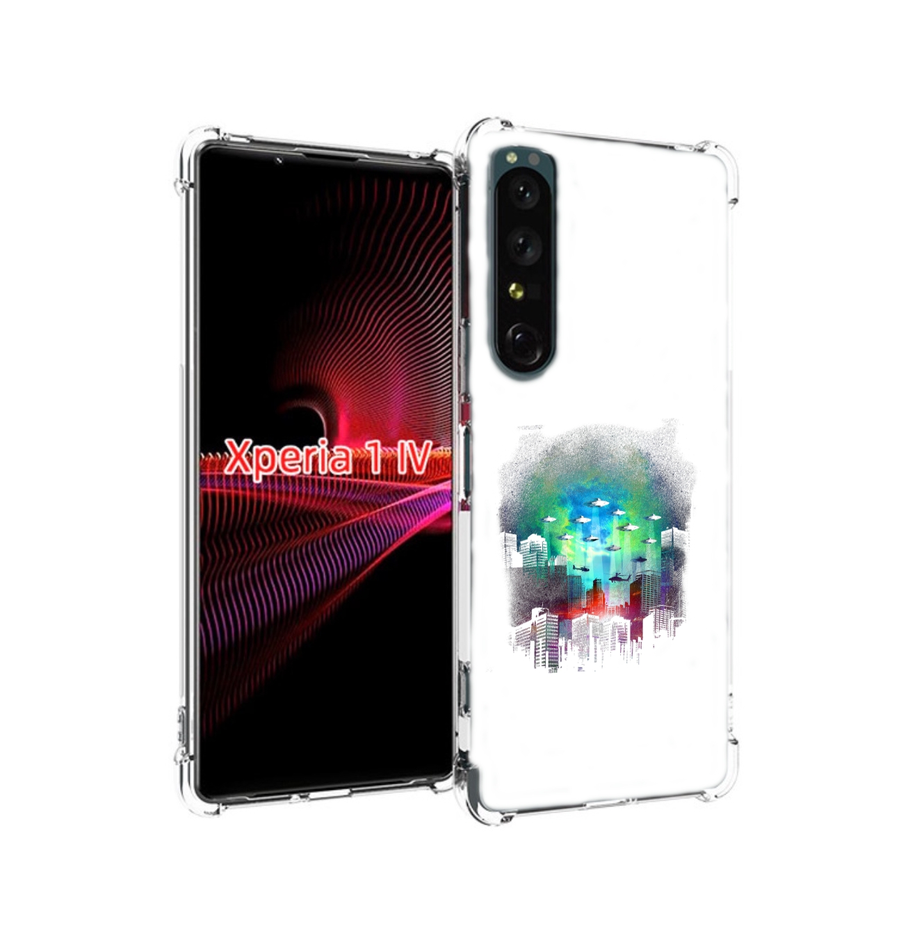 

Чехол накладка MyPads город в свечении для Sony Xperia 1 IV, Прозрачный, Tocco