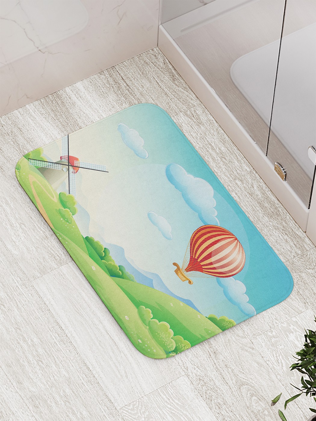 

Коврик противоскользящий для ванной, сауны, бассейна, 77х52 см bath_77267 JoyArty