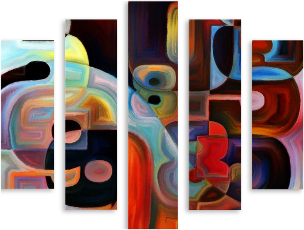 

Картина модульная на холсте Модулка Разноцветная абстракция 170x385 см, 5837