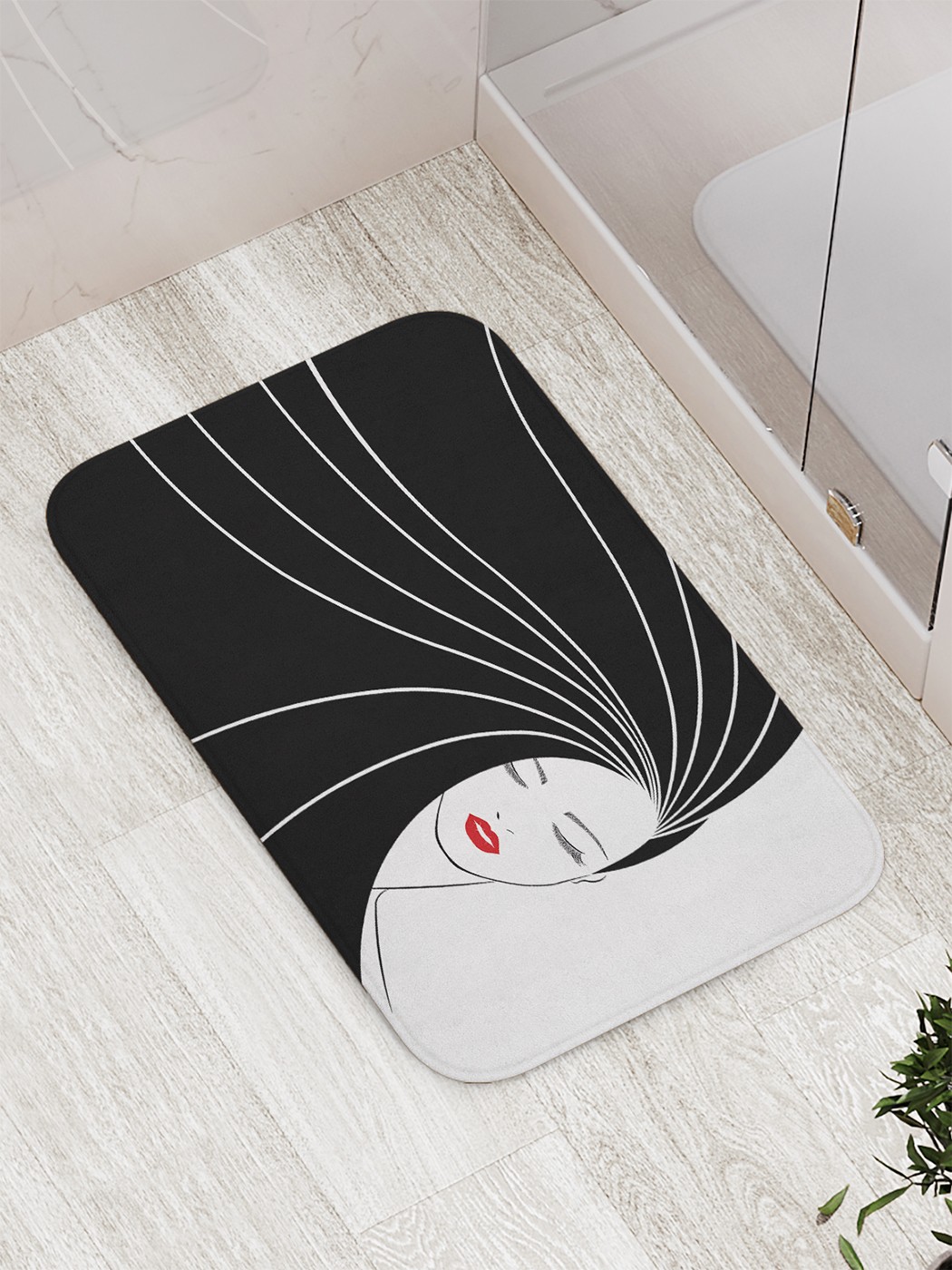 

Коврик противоскользящий для ванной, сауны, бассейна, 77х52 см bath_77242 JoyArty