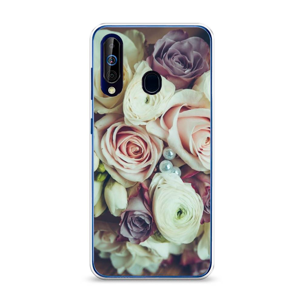 

Чехол на Samsung Galaxy A60 "Свадебный букет", Белый;фиолетовый, 28250-2