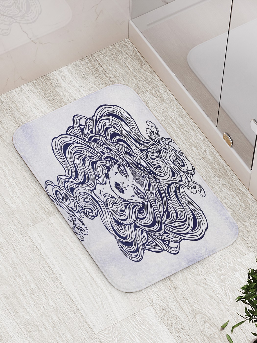 

Коврик противоскользящий для ванной, сауны, бассейна, 77х52 см bath_77239 JoyArty
