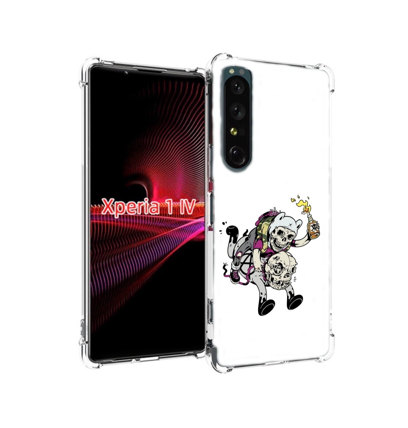 

Чехол накладка MyPads время приключений скелеты для Sony Xperia 1 IV, Прозрачный, Tocco