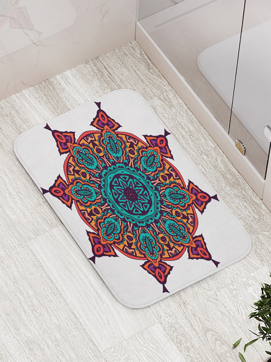 

Коврик противоскользящий для ванной, сауны, бассейна, 77х52 см bath_77209 JoyArty
