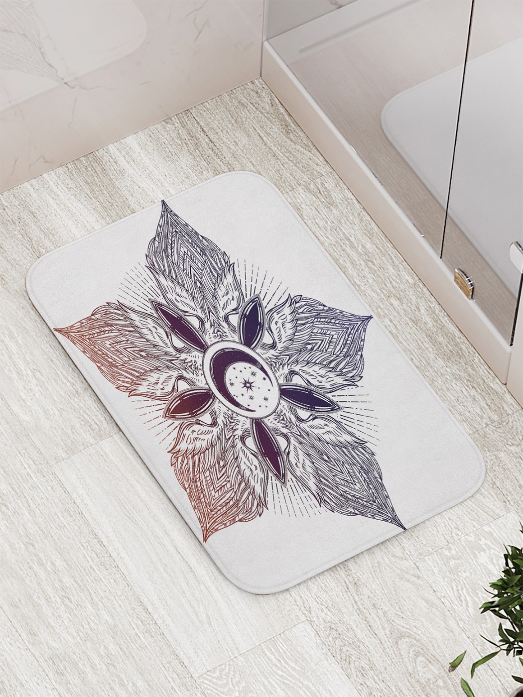 

Коврик противоскользящий для ванной, сауны, бассейна, 77х52 см bath_77202 JoyArty