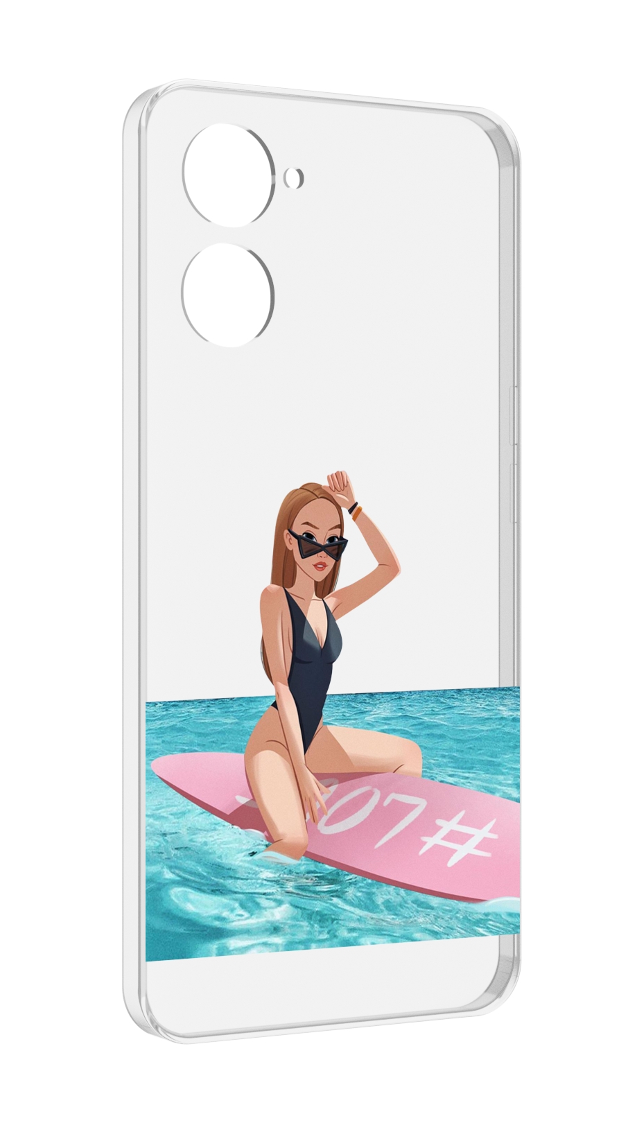 

Чехол MyPads девушка-на-серфе женский для Realme 10S противоударный, Tocco