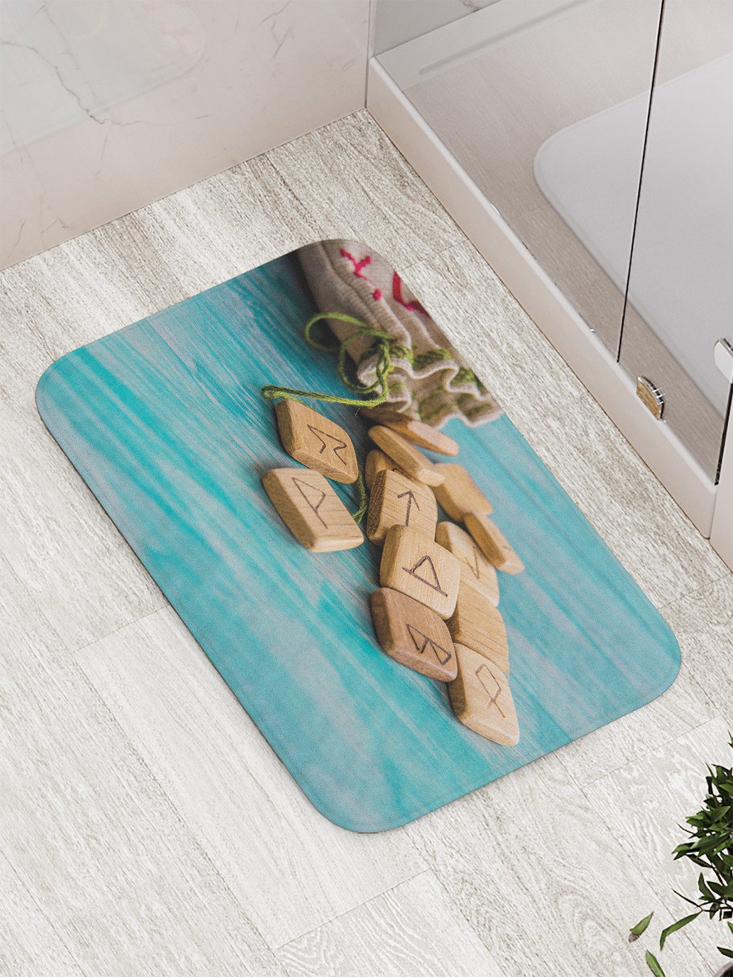 

Коврик противоскользящий для ванной, сауны, бассейна, 77х52 см bath_77192 JoyArty