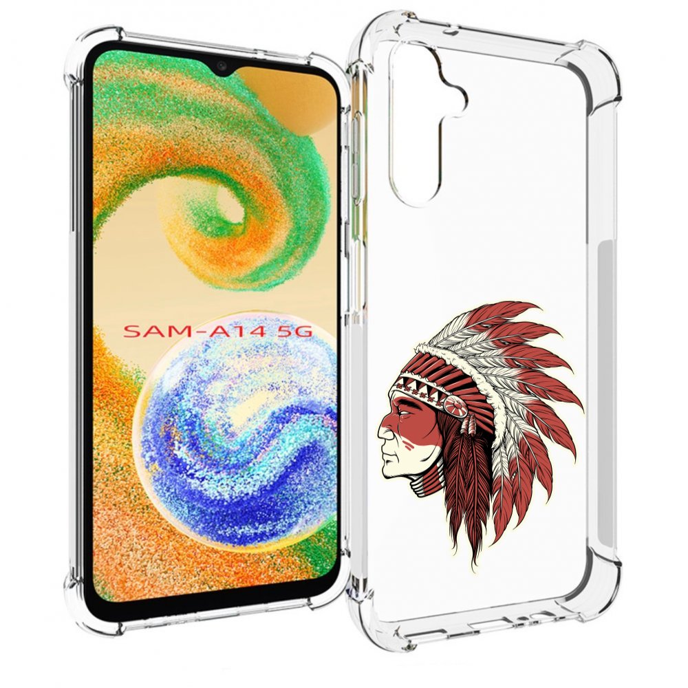 

Чехол MyPads красный индеец для Samsung Galaxy A14 5G, Прозрачный, Tocco