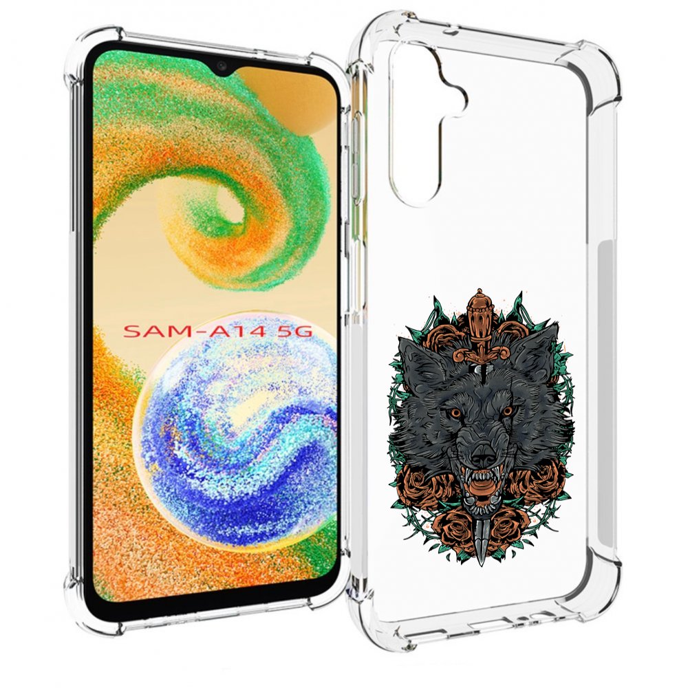 

Чехол MyPads красивый злой волк для Samsung Galaxy A14 5G, Прозрачный, Tocco