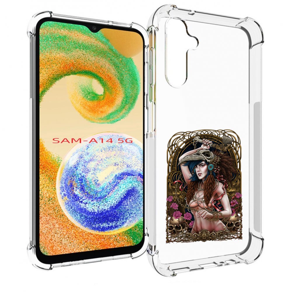 

Чехол MyPads красивая девушка рисунок для Samsung Galaxy A14 5G, Прозрачный, Tocco