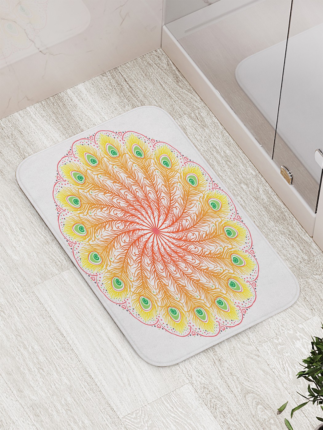 

Коврик противоскользящий для ванной, сауны, бассейна, 77х52 см bath_77183 JoyArty