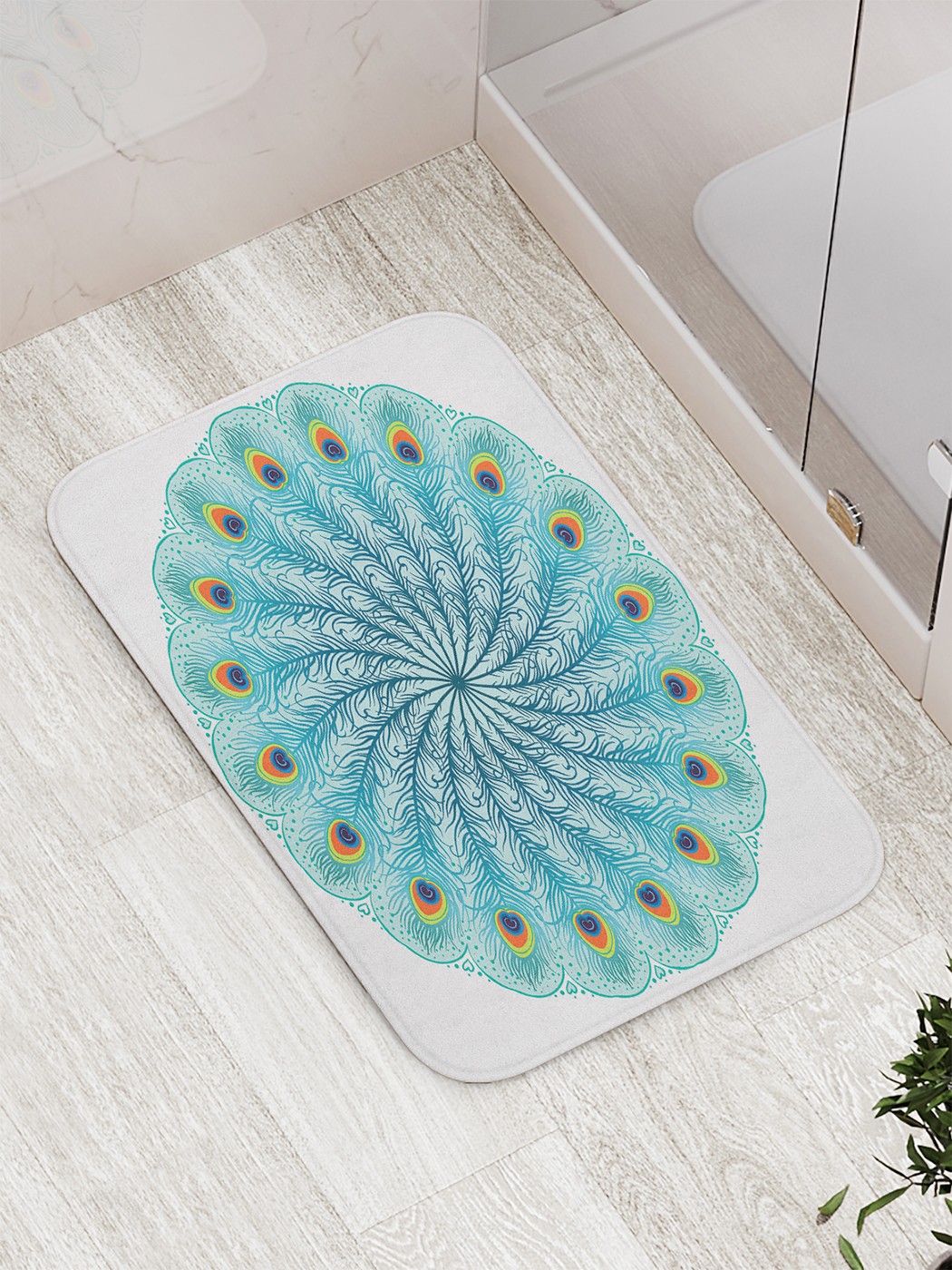 

Коврик противоскользящий для ванной, сауны, бассейна, 77х52 см bath_77179 JoyArty