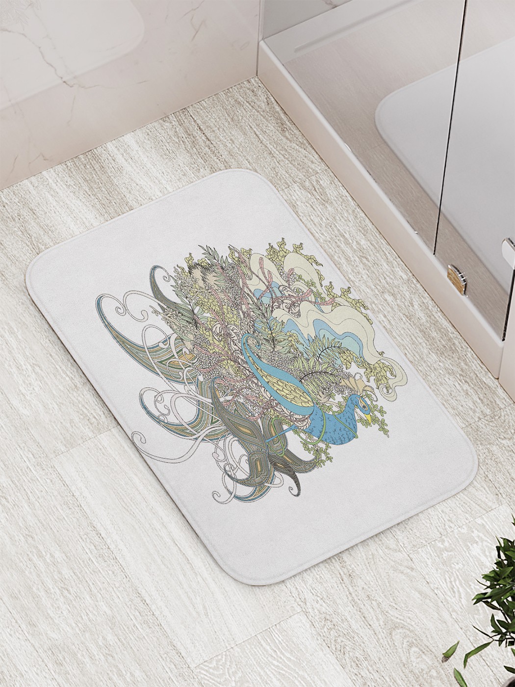 

Коврик противоскользящий для ванной, сауны, бассейна, 77х52 см bath_77178 JoyArty