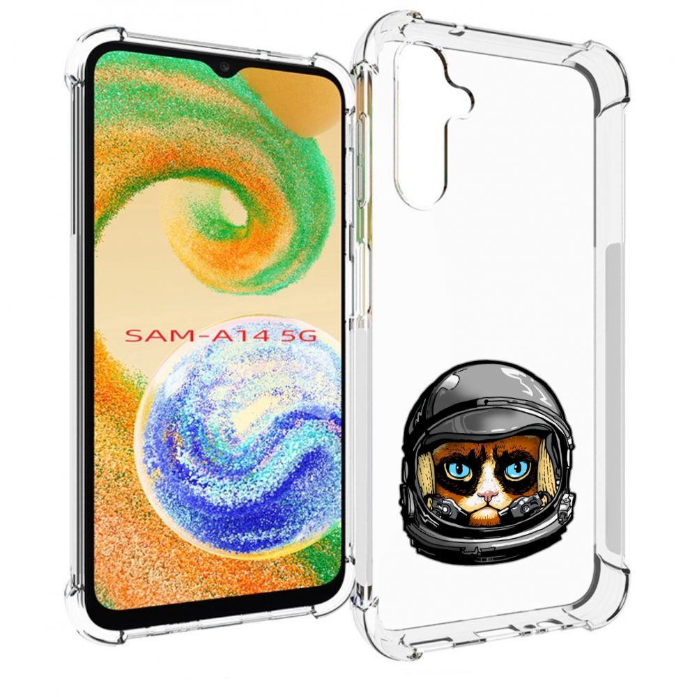 

Чехол MyPads кот космонавт для Samsung Galaxy A14 5G, Прозрачный, Tocco
