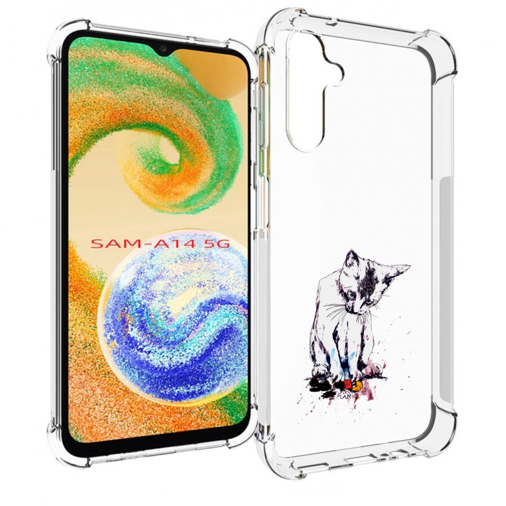 

Чехол MyPads кот и микки для Samsung Galaxy A14 5G, Прозрачный, Tocco
