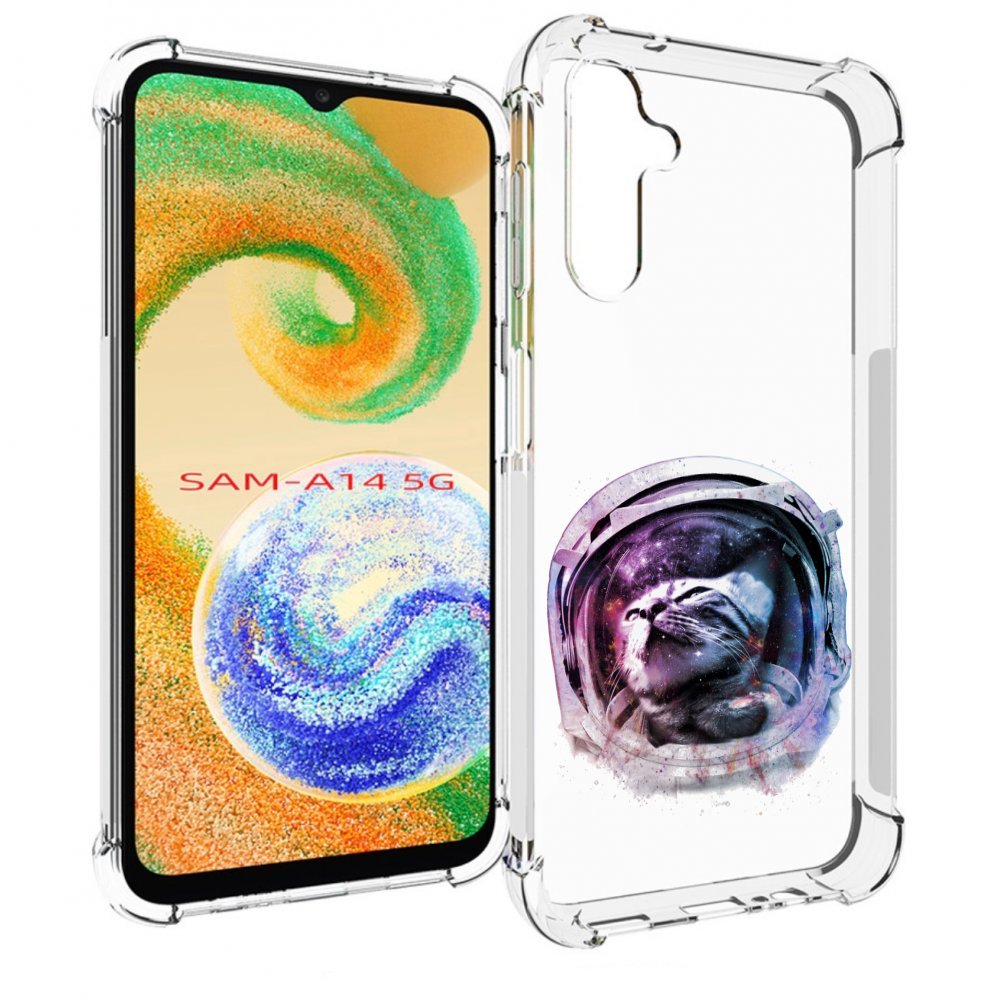 

Чехол MyPads кот в шлеме для Samsung Galaxy A14 5G, Прозрачный, Tocco