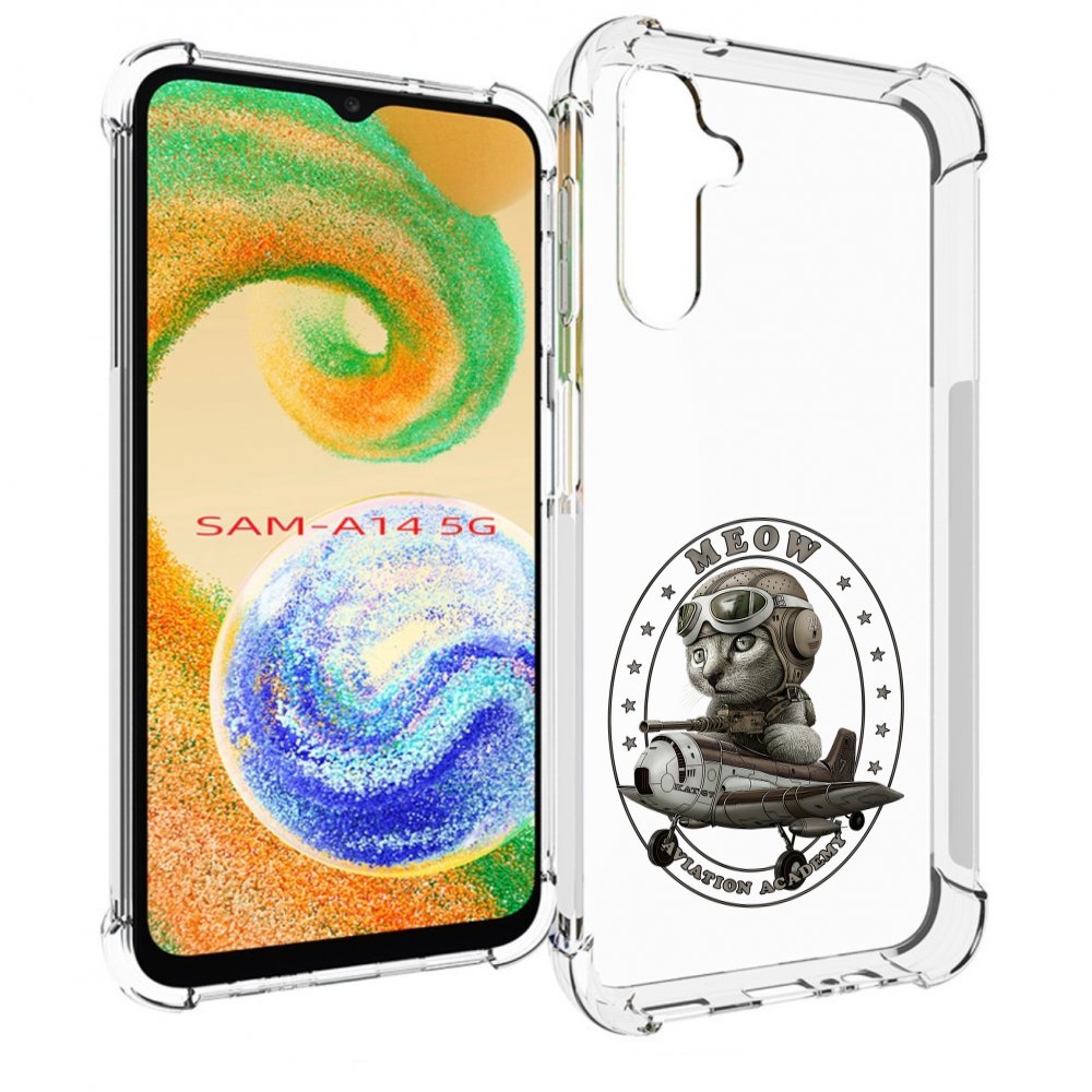 

Чехол MyPads кот в самолете для Samsung Galaxy A14 5G, Прозрачный, Tocco