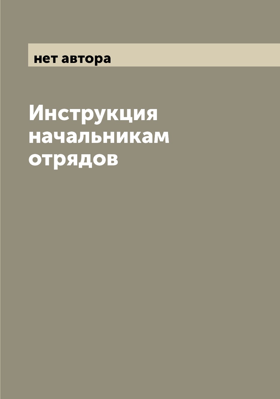 

Инструкция начальникам отрядов