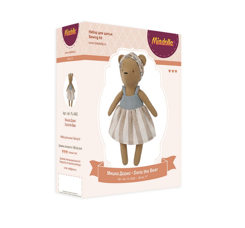 Miadolla (Россия) Мишка Дорис FL-0402, x28 см от