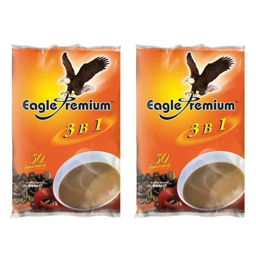 

Кофе порционный 3в1 Eagle Premium, 50 стиков 2 упаковки