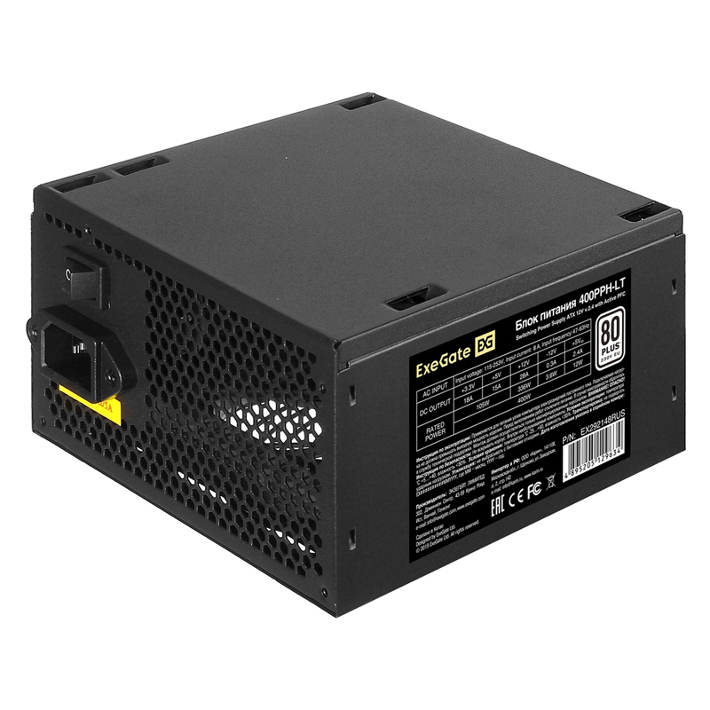 

Блок питания ExeGate 400W (400PPH-LT)