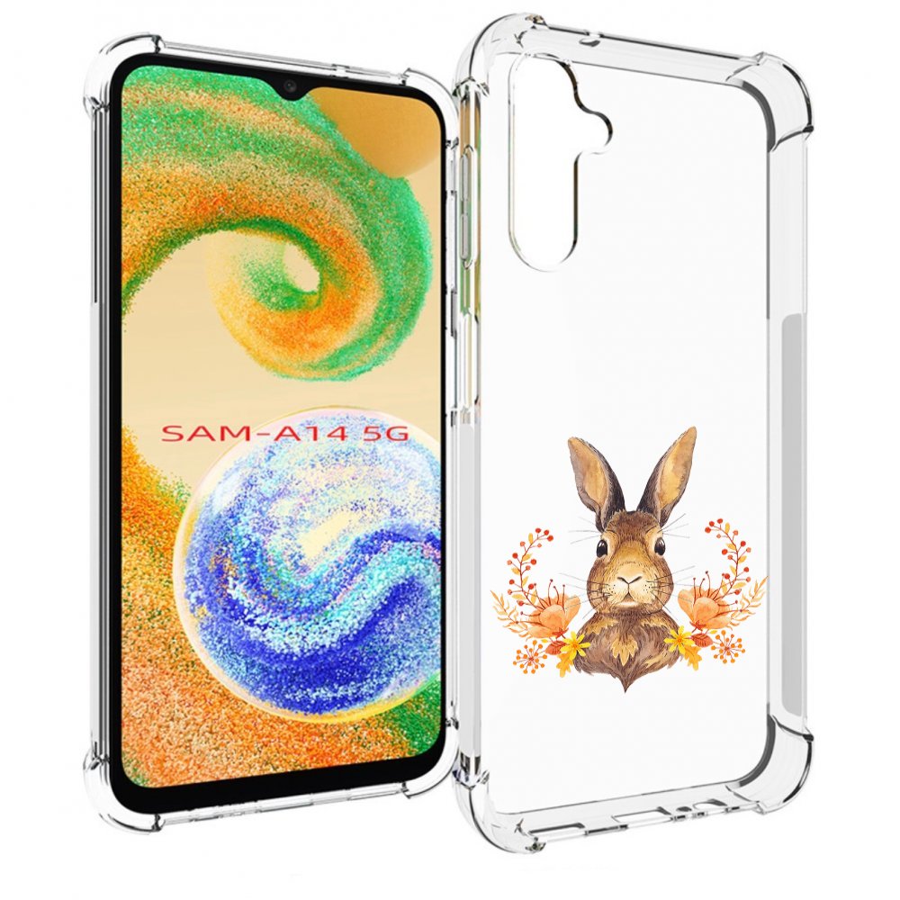 

Чехол MyPads зайка в цветах для Samsung Galaxy A14 5G, Прозрачный, Tocco