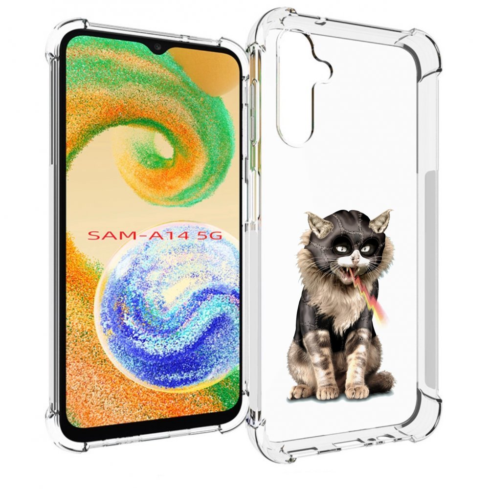 Чехол MyPads дьяволский кот для Samsung Galaxy A14 5G