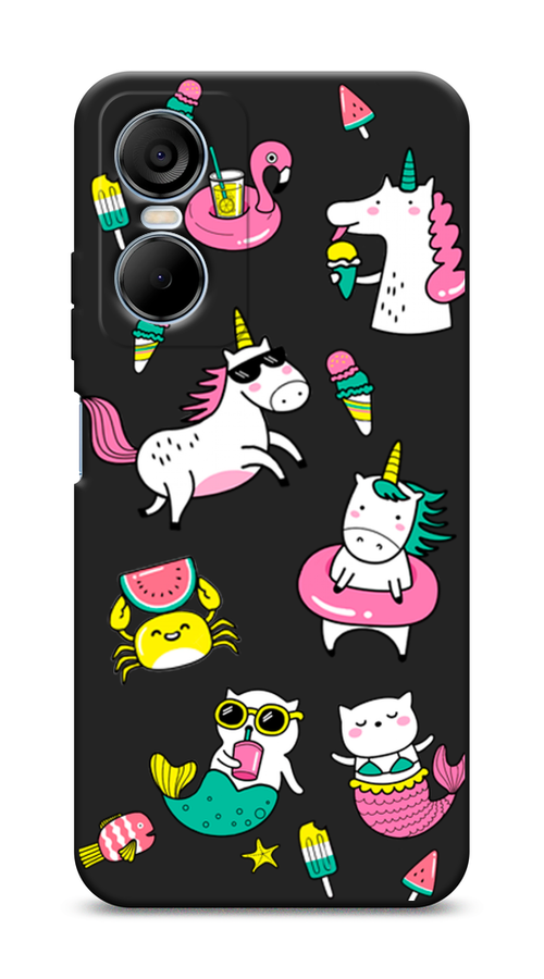 

Чехол Awog на Tecno Pop 6 Pro, Белый;бирюзовый;розовый, 302752-1