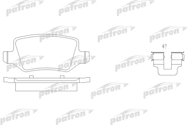 

Тормозные колодки PATRON дисковые PBP1782