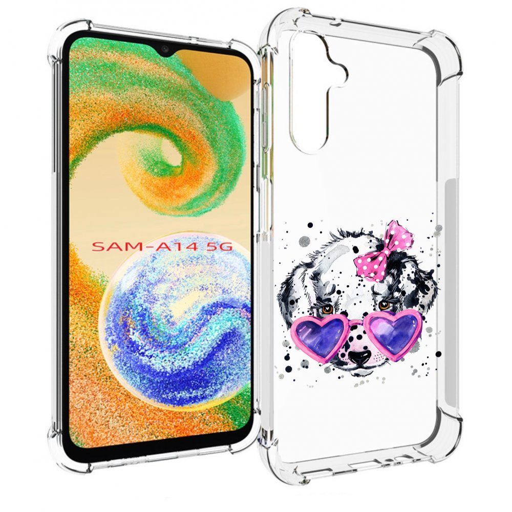 

Чехол MyPads долматинец в очках для Samsung Galaxy A14 5G, Прозрачный, Tocco