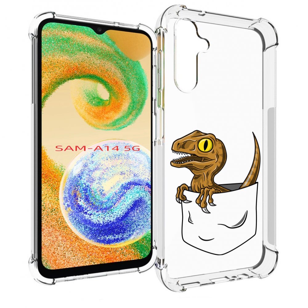 

Чехол MyPads динозавр в кармане для Samsung Galaxy A14 5G, Прозрачный, Tocco
