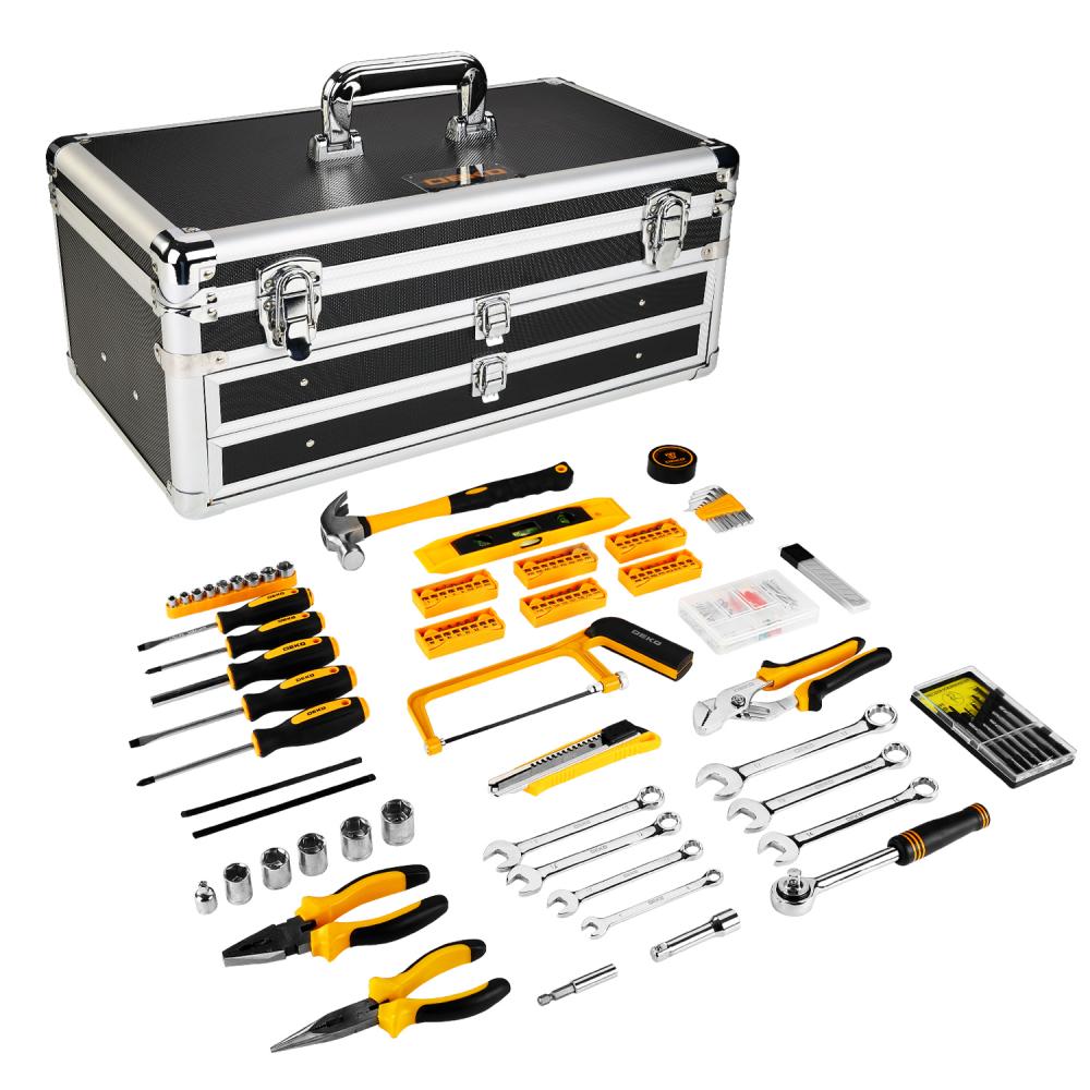 Набор инструментов Premium DEKO DKMT240 (240 предметов) в чемодане набор торцевых головок трещотка 120 зубьев 12 предметов 1 4 crv gross